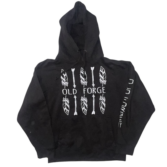 ESV Surf Co Old Forge NY Hooded Sweatshirt Black With White Size Small - Picture 1 of 7